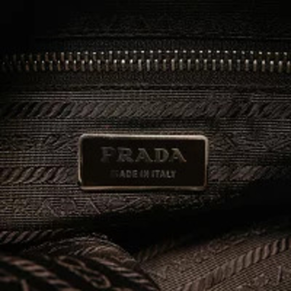 Prada Leather One Shoulder Hobo Bag Brown - Picture 9 of 11
